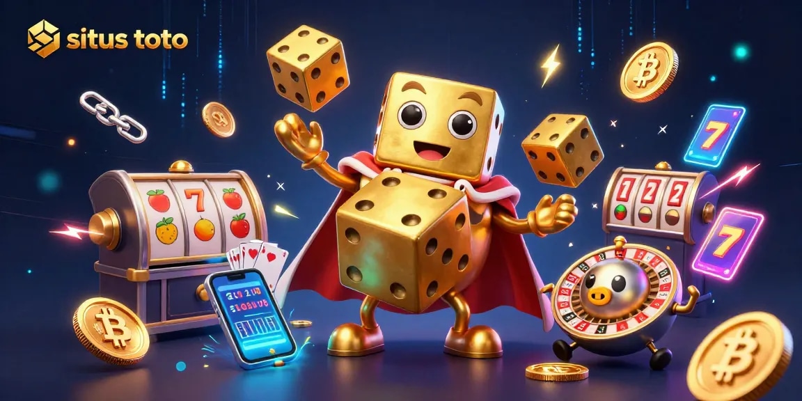 Menangkan taruhan di situs toto dengan ilustrasi 3D dadu emas yang membawa keberuntungan.
