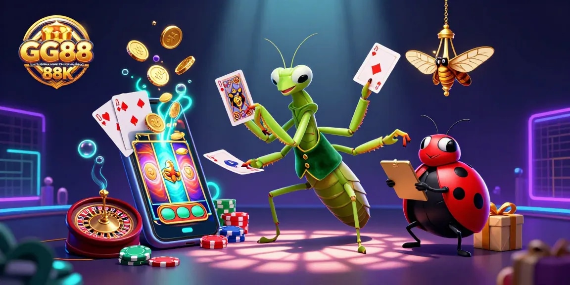 Experience vibrant gameplay at GG88 - TRANG CHỦ GG88 GOLD | LINK ĐĂNG NHẬP NHẬN 88K with an exciting casino-themed illustration.