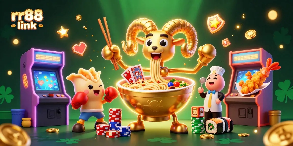 Experience exciting wins with RR88 link featuring a dynamic casino scene filled with characters and game elements.