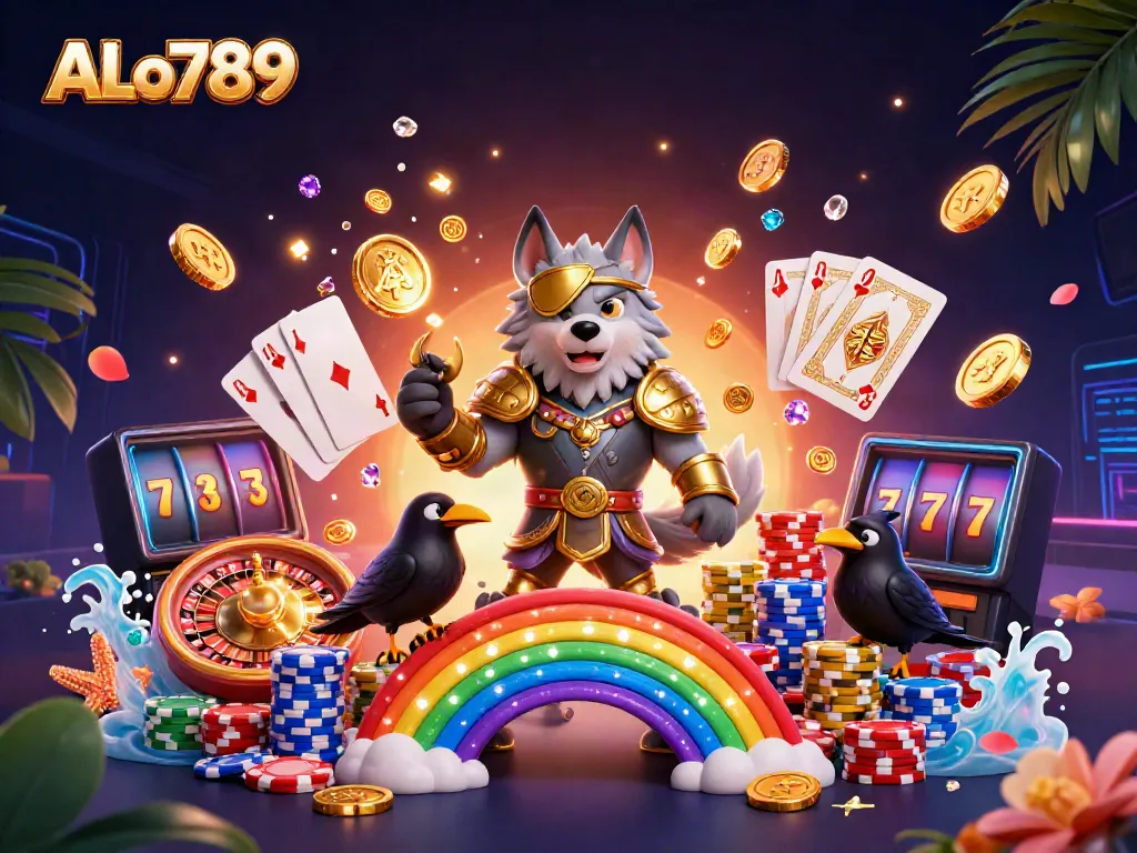 Bet on ALo789 at the vibrant casino atmosphere filled with Odin and his ravens.