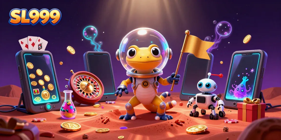 Experience thrilling gameplay with SL999, where a Martian gecko discovers a hidden golden casino.