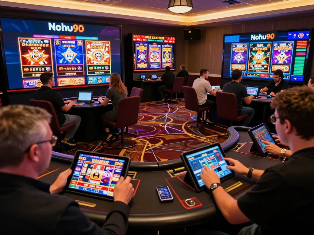 Nohu90 app highlights players enjoying diverse games and slots on mobile devices