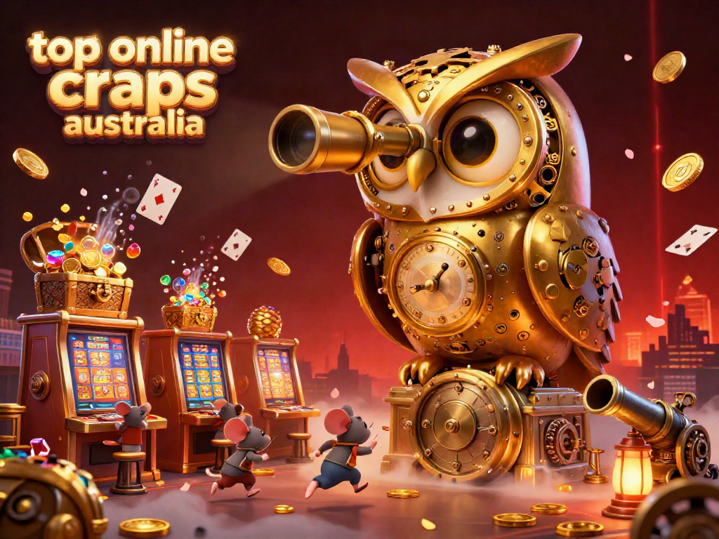 Experience dynamic action with top online craps australia in this vibrant, casino-themed illustration.