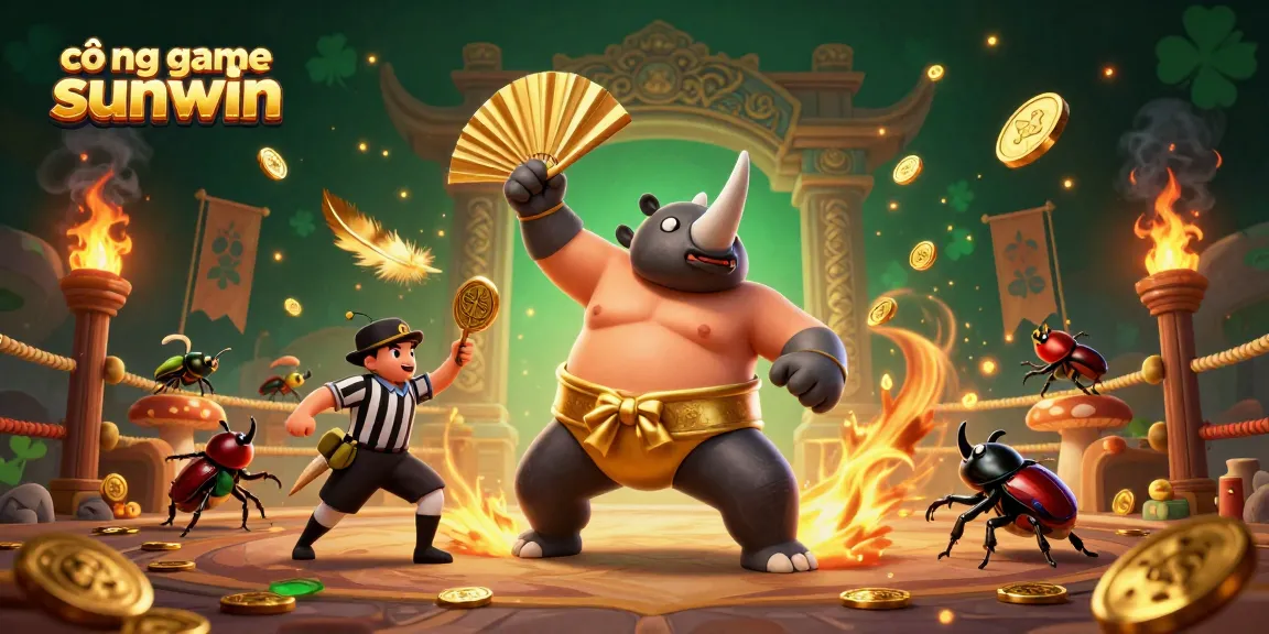 Experience the excitement of cổng game sunwin with a thrilling sumo battle scene featuring dynamic characters and vibrant details.