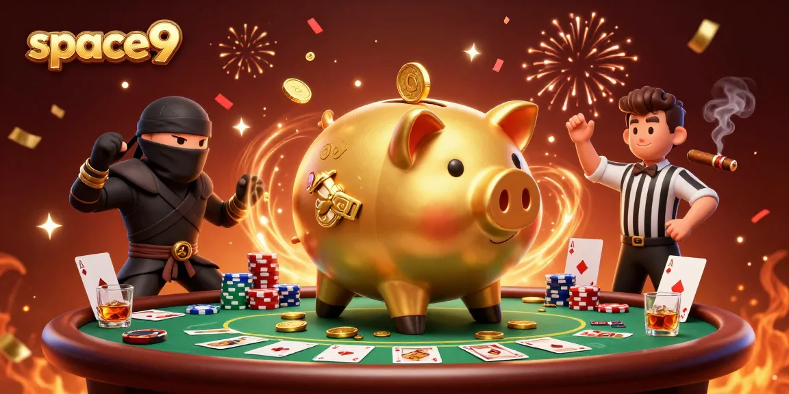 Engage in epic gameplay at space9 online casino with unique characters in a dynamic poker scene.