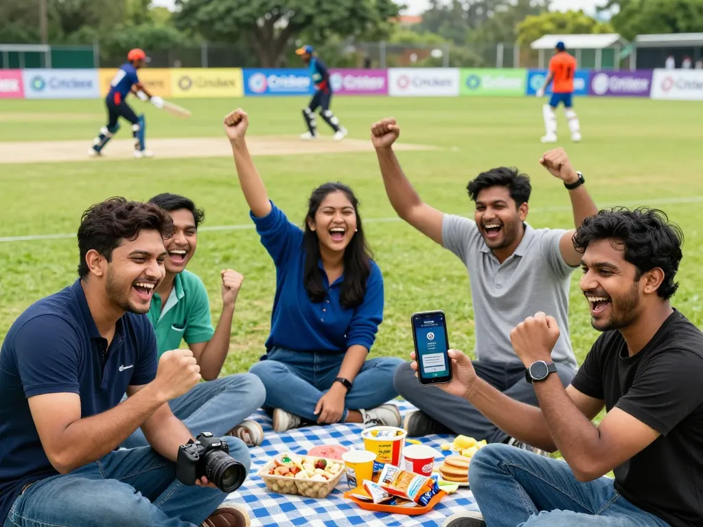 Friends enjoying cricket while using the crickex promo code for bonus rewards.