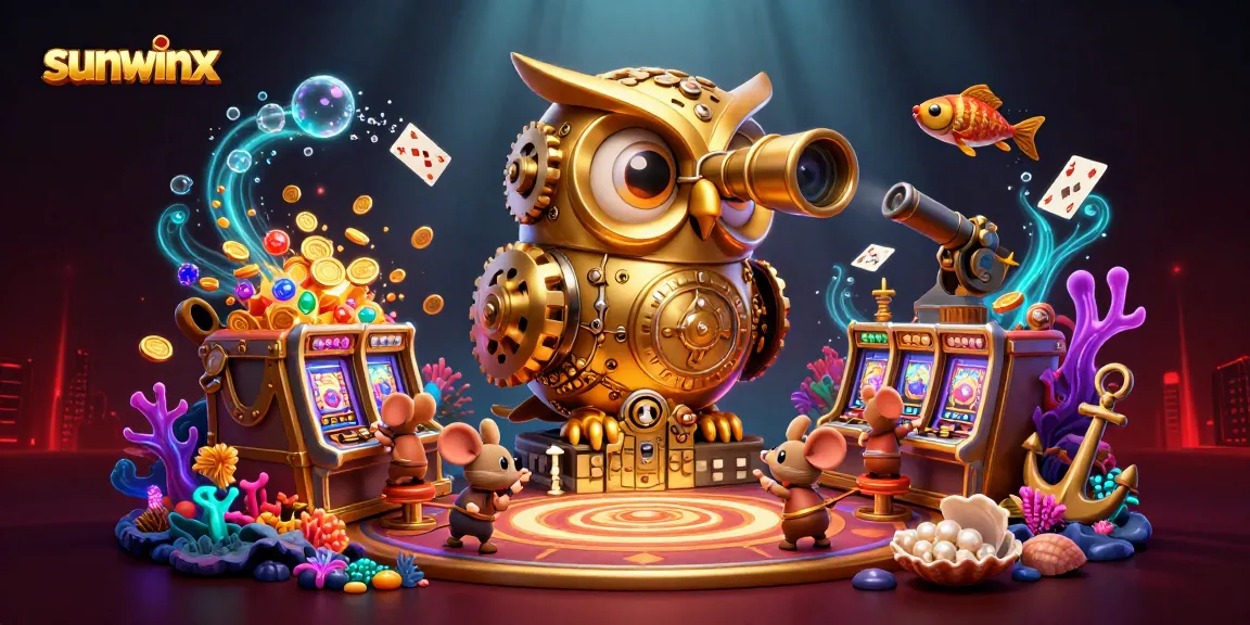 Experience vibrant casino thrills with sunwinx in this lively 3D illustration.