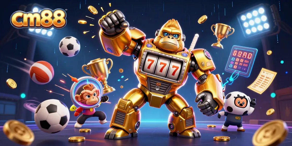 Experience thrilling action at cm88 as the golden mech gorilla embodies slot machine excitement.