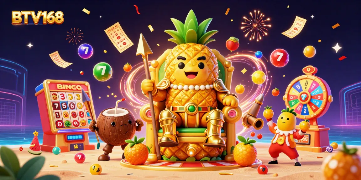 BTV168 showcases vibrant 3D casino action with characters and dynamic game elements.
